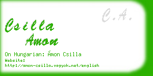 csilla amon business card