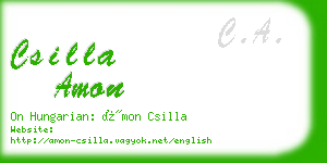 csilla amon business card